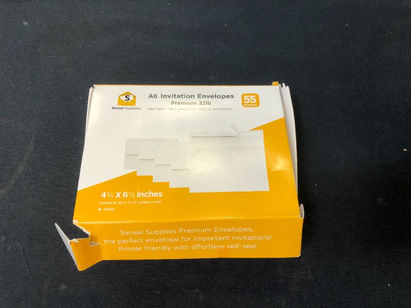Photo 3 of 4x6 Envelopes A6 Envelopes 55pk: Sensei Supplies Small White Envelopes 4x6 Easy Self Seal for Invitation Envelopes, Baby Shower Envelopes 4x6, RSVPs, Photos, Greeting Card Envelopes, 4x6 Cards & More
