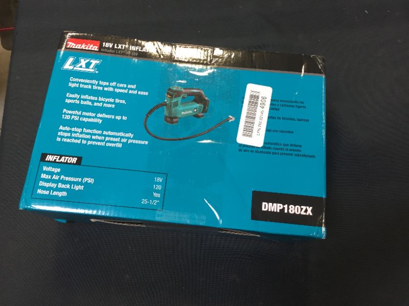 Photo 5 of Makita DMP180ZX 18V LXT® Lithium-Ion Cordless Inflator, Tool Only
