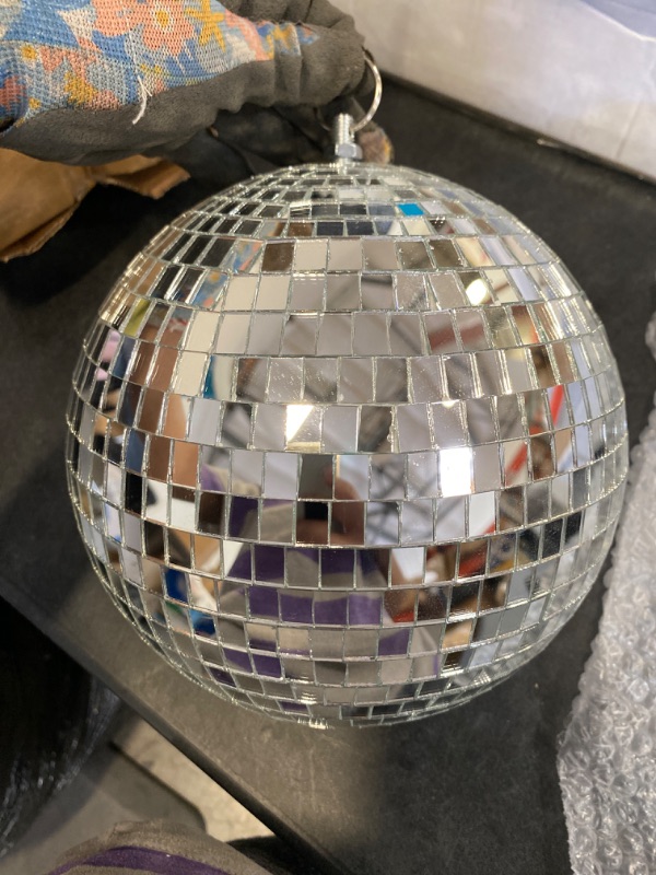 Photo 3 of 8" Mirror Disco Ball Great for a Party or Dj Light Effect Christmas NEW 