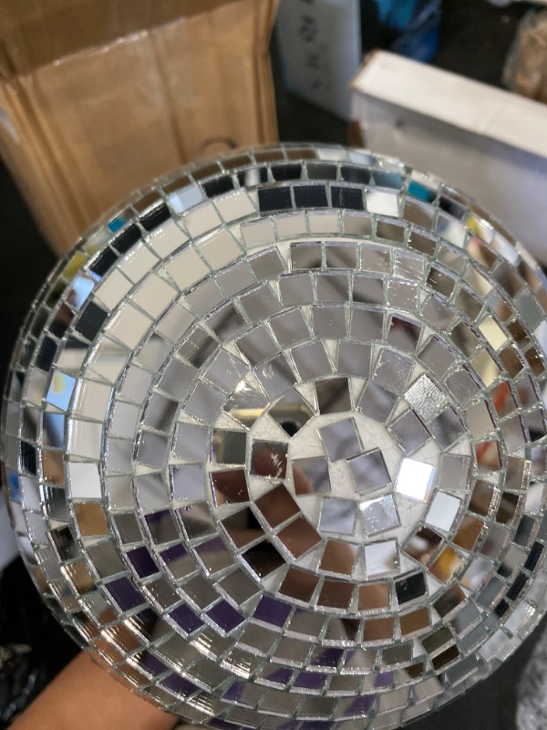 Photo 2 of 8" Mirror Disco Ball Great for a Party or Dj Light Effect Christmas NEW 