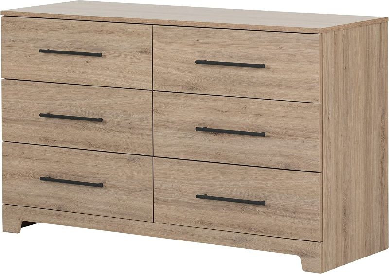 Photo 1 of South Shore Primo 6-Drawer Double Dresser, Rustic Oak