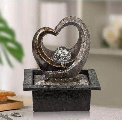 Photo 1 of Ferrisland® Heart Shaped Tabletop Fountain With LED Light