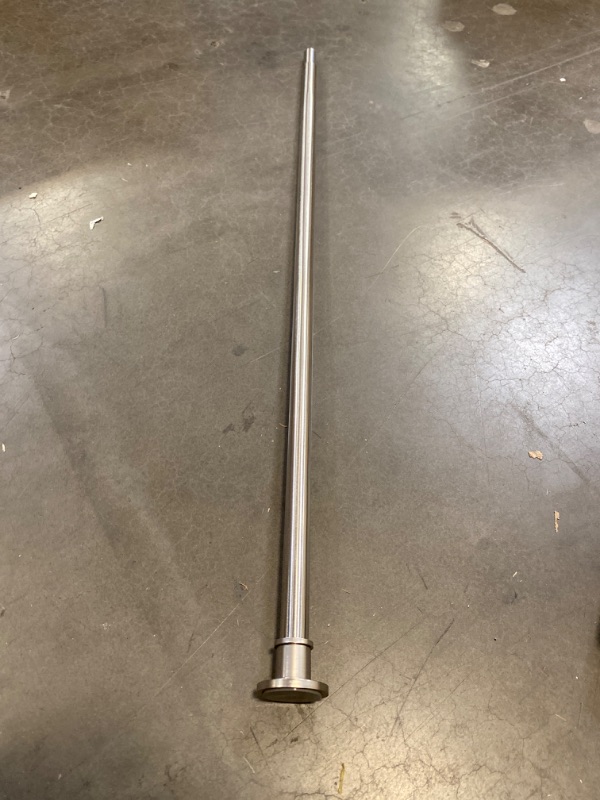 Photo 1 of BRIOFOX Industrial Shower Curtain Rod - Never Rust Non-Slip 43-72 Inch 304 Stainless Steel, Brushed Nickel