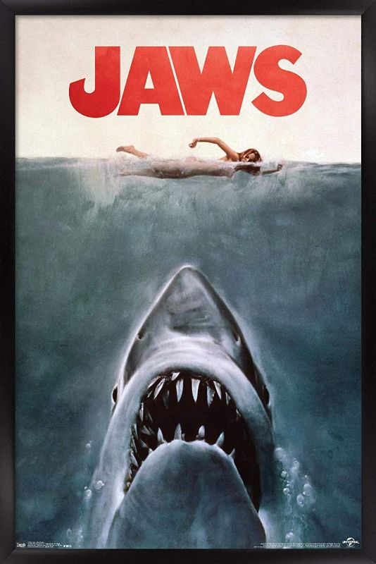 Photo 1 of Trends International Jaws - One Sheet Wall Poster, 14.725" x 22.375", Black Framed Version