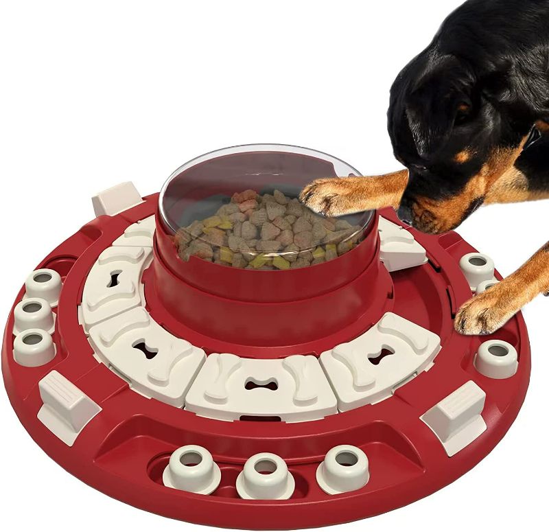 Photo 1 of KADTC Puzzle Toys for Dog Boredom and Mentally Stimulating,Slow Food Feeder Dispenser,Keep Busy,Replace Pet Bowl,Puppy Brain Mental Stimulation Toy Level 4 in 1 Small/Medium/Large Aggressive Chewers