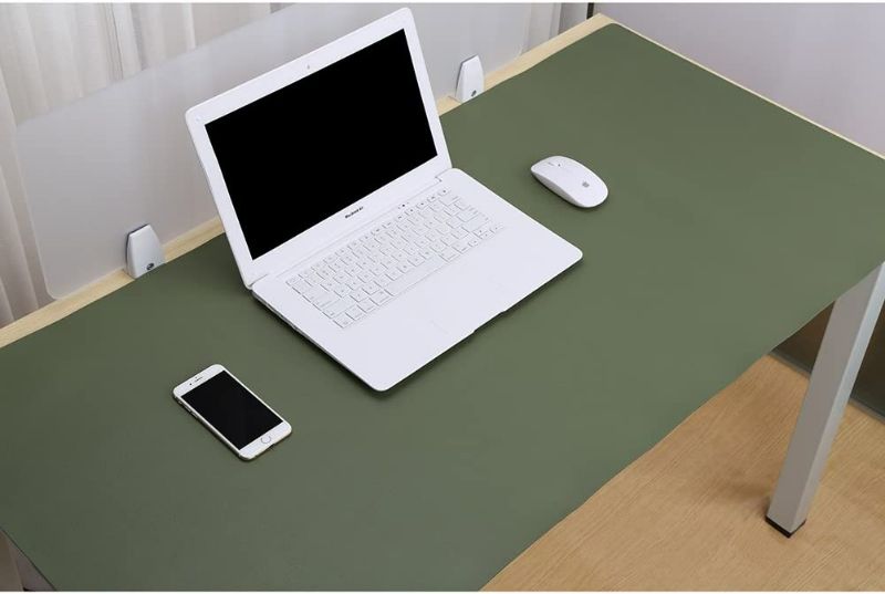 Photo 1 of KINGFOM Desk Mat Pad Blotter Protector 47.2" x 23.6", PU Leather Desk Mat Laptop Keyboard Mouse Pad with Comfortable Writing Surface Waterproof (Green) NEW