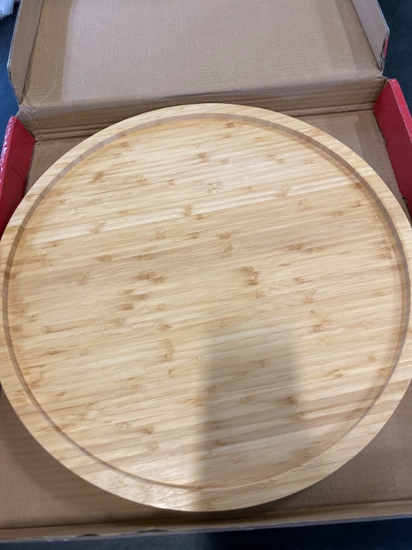 Photo 2 of Large Charcuterie Board - 17 In, Round Charcuterie Boards Extra Large, Large Cheese Board, Round Cheese Board Set, Charcuterie Tray, Cheese Tray, Wood Charcuterie Boards, Wood Cheese Board Large NEW 