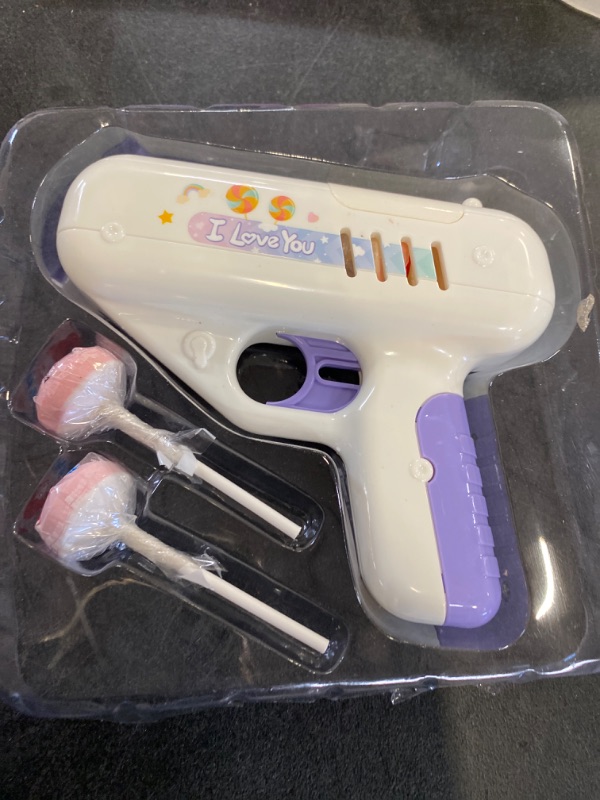 Photo 2 of 2 Pack Candy Gun Toy Lollipop Gun Sweet Toys Light Toy Lollipop Storage Gun Toy Sugar Storage Toy Surprise for Graduation Boys and Girls Adult I Love You, No Candy Included (Pink) NEW 