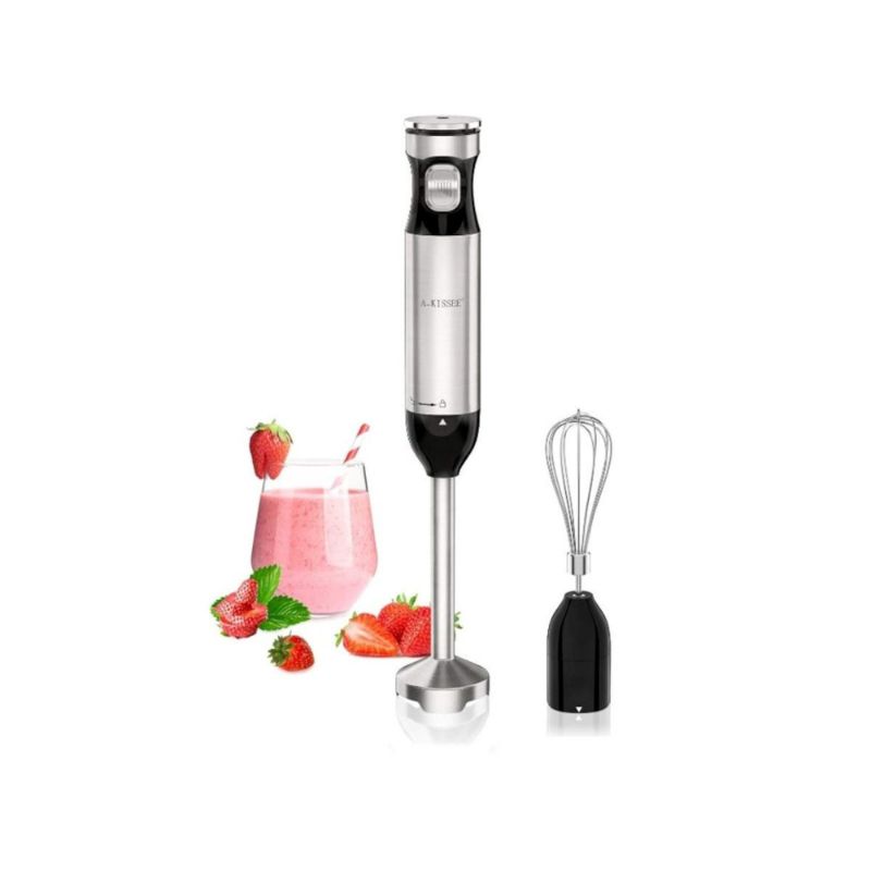 Photo 1 of Hand Blender Mixer, Mini Electric Stick with Egg Whisk, Multi-Speed Control and Safety Child Lock For Baby Food, Fruits Shakes 