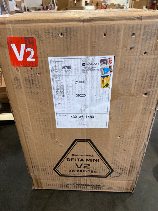 Photo 1 of Monoprice Delta PRO 3D Printer with (270 x 300 mm) Heated Glass Build Plate, Auto Leveling, Triple Fan, PID Tuning, Fully Assembled Delta Pro (270 x 300 mm)
