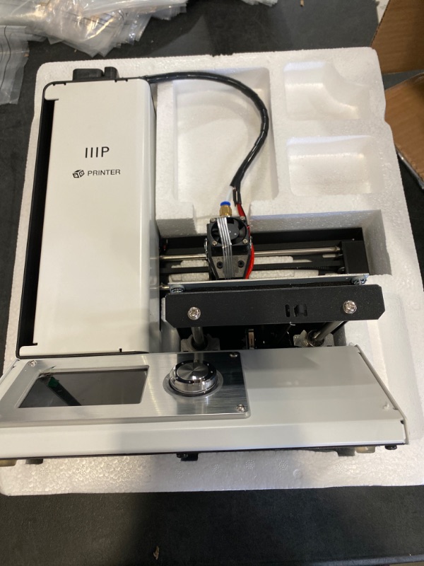 Photo 2 of Monoprice Select Mini 3D Printer v2 - White With Heated (120 x 120 x 120 mm) Build Plate, Fully Assembled + Free Sample PLA Filament, MicroSD Card