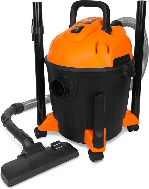 Photo 1 of Portable HEPA Wet/Dry Shop Vacuum and Blower with 0.3-Micron Filter, Hose, and Accessories,Orange
