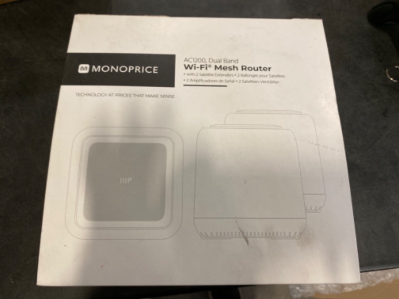 Photo 3 of Monoprice Whole Home Mesh Wi-Fi System, Wi-Fi Router and 2 Satellite Extenders, by Touch Link Technology Covers Entire Home up to 4500 sq. ft.