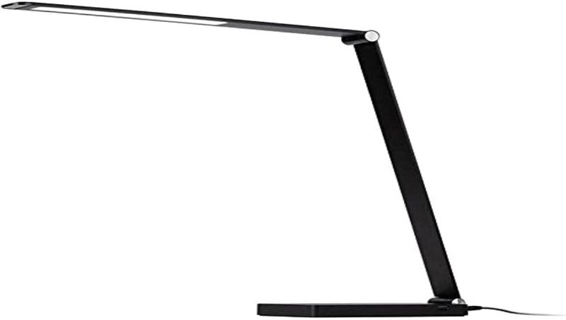 Photo 1 of Monoprice WFH Multimode LED Desk Lamp - Black, with USB Charging, 7 Brightness Levels, 5 Color Temperature Settings, for Home, Office, Study