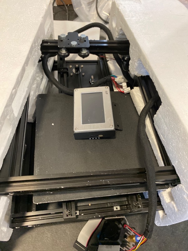 Photo 2 of Monoprice MP10 Mini 200x200mm 3D Printer. Magnetic Heated Build Plate, Resume Printing Function, Assisted Leveling, and Touch Screen (open Box) 
