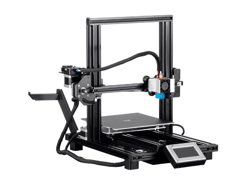 Photo 1 of Monoprice MP10 Mini 200x200mm 3D Printer. Magnetic Heated Build Plate, Resume Printing Function, Assisted Leveling, and Touch Screen (open Box)
