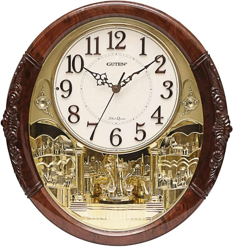 Photo 1 of Motion Rotating Pendulum Wall Clock ,Melody and Chime Clock 
