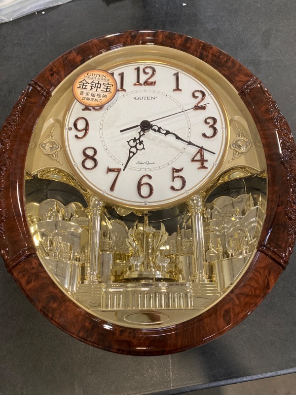 Photo 2 of Motion Rotating Pendulum Wall Clock ,Melody and Chime Clock 
