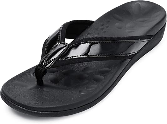 Photo 1 of KUMNY Womens Orthotic Flip Flops Arch Support Thong Sandals for Comfortable Walk Casual Slippers (Size9) 
