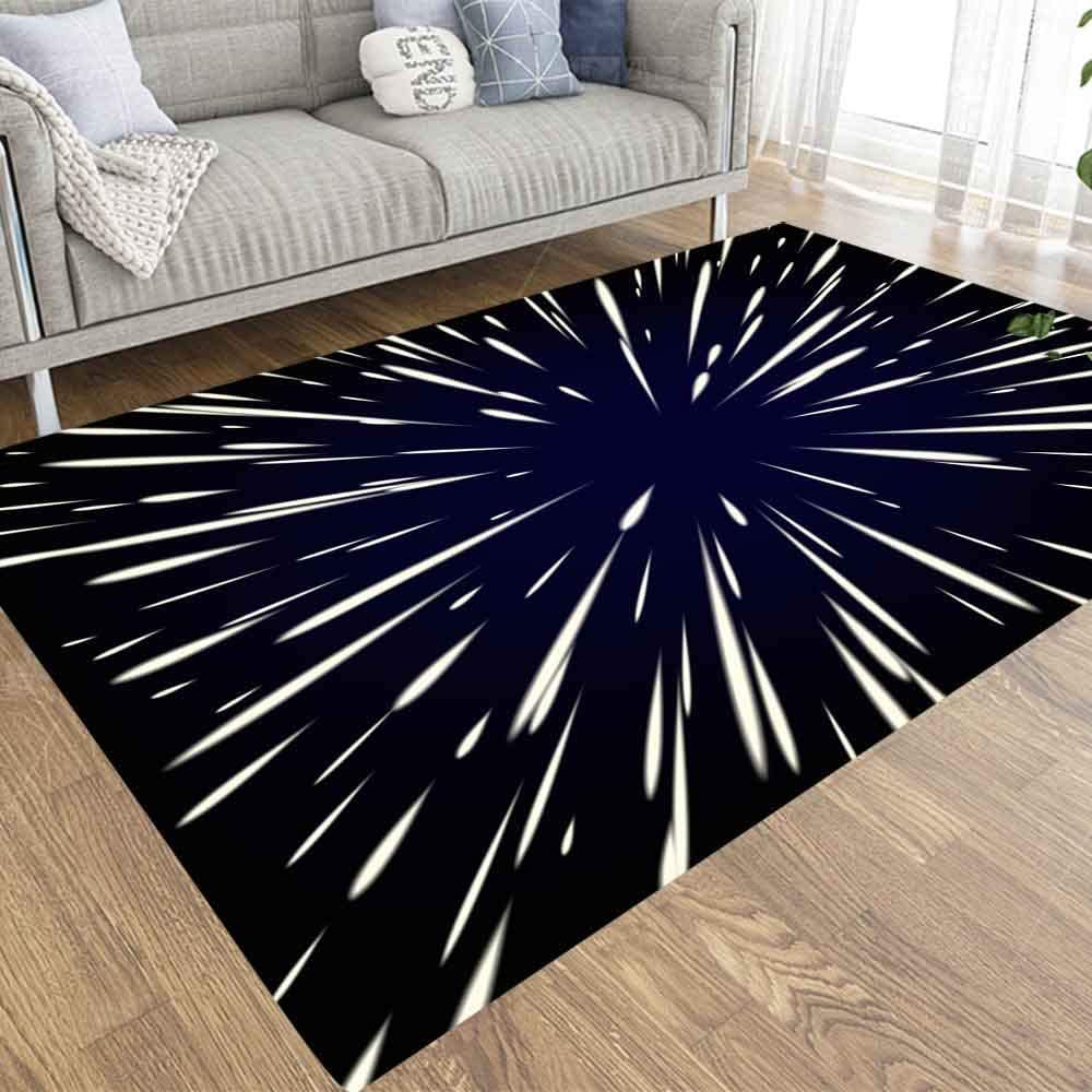 Photo 1 of Large Area Rugs,EMMTEEY 5X7 Farmhouse Area Rug of Indoor Outdoor Kids,Boys,Girls Star Wars Flying Through The Stars Speed Light
