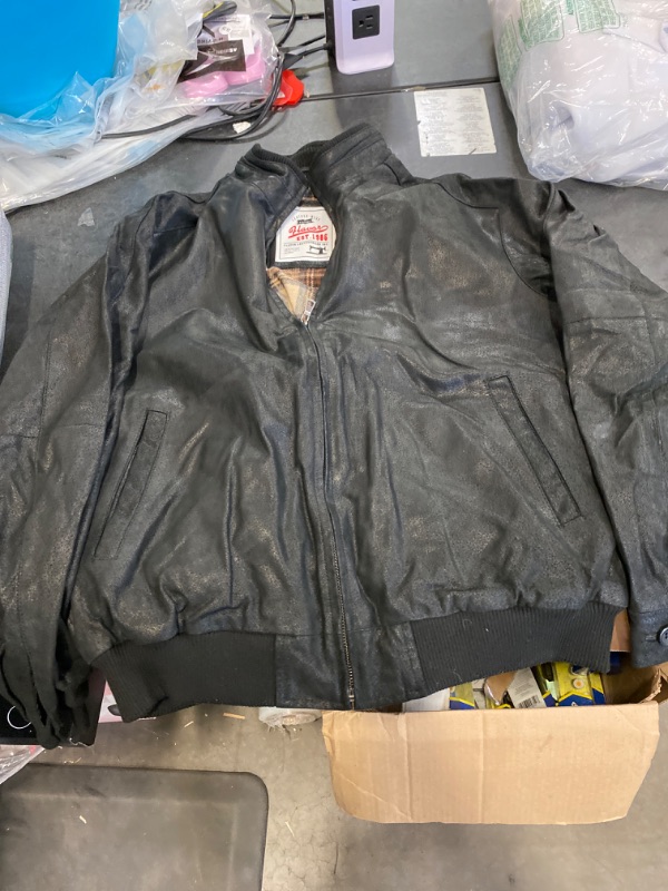 Photo 2 of FLAVOR Men's Real Leather Bomber Casual Jacket
