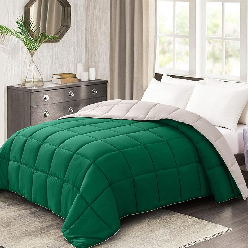 Photo 1 of Homelike Moment California King Lightweight Comforter Green Ivory - All Season Down Alternative Bed Comforter Summer Duvet Insert Quilted Reversible Comforters Cal King Size 
