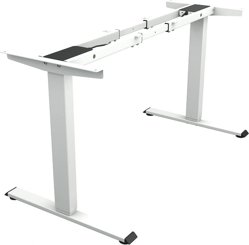 Photo 1 of TOPSKY Dual Motor Electric Adjustable Standing Computer Desk for Home and Office (White Frame only)
