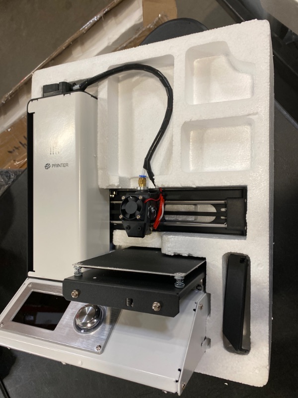 Photo 2 of Monoprice Select Mini 3D Printer v2 - White With Heated (120 x 120 x 120 mm) Build Plate, Fully Assembled + Free Sample PLA Filament, MicroSD Card