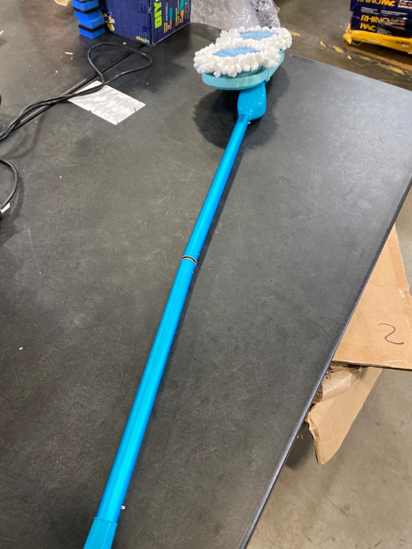 Photo 1 of Hover Scrubber Max Cordless Electric Mop with Motorized Dual Spin Mopheads, 2 Super Absorbent Microfiber Pads, Lightweight Rechargeable Mops for Floor Cleaning (Blue)
