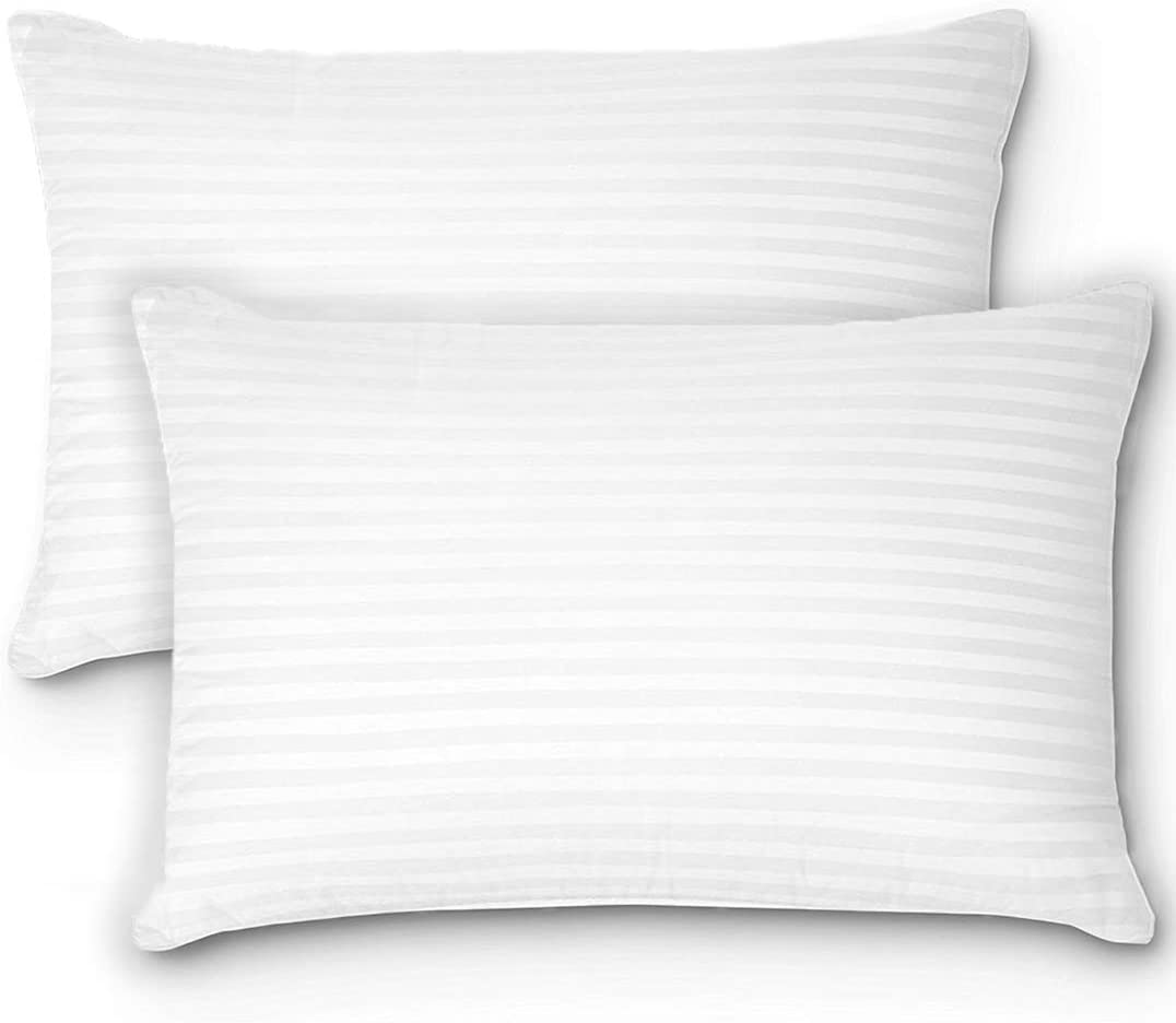 Photo 1 of Bed Pillows for Sleeping Set of 2 Standard Queen Size Soft Fiber Pillows (2 Pack) for Home and Hotel, Luxury, Cooling and Breathabe
