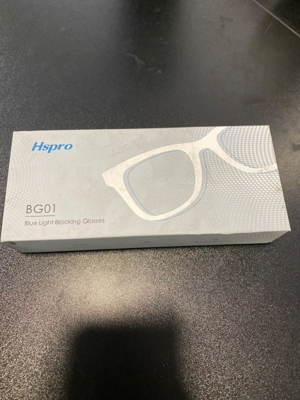 Photo 2 of HSPRO Blue Light Blocking Glasses, Fashion Square Eyeglasses Frame Filter Anti Eyestrain & UV Glare Computer/Reading/Gaming/TV/Phones Glasses for Women Men, Black (Size 53) NEW 