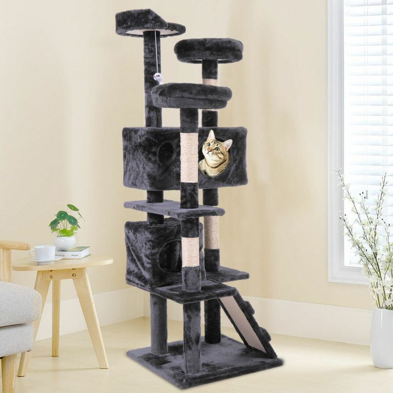 Photo 1 of 60" Cat Tree Condo Tower Kitten Activity Tower Playhouse Furniture Scratch Post
