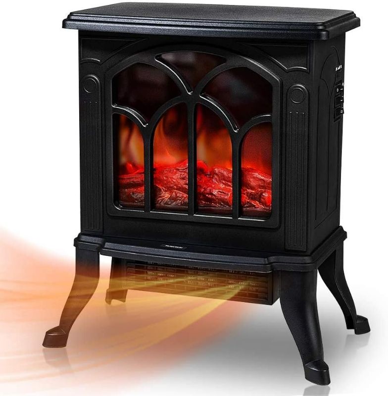 Photo 1 of SKONYON Infrared Quartz Electric Fireplace Stove Heater, Black NEW 