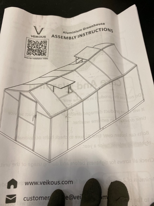 Photo 2 of VEIKOUS Walk-in Garden Greenhouse for Outdoor with Aluminum Frame, Lockable Door and Window , Gray 