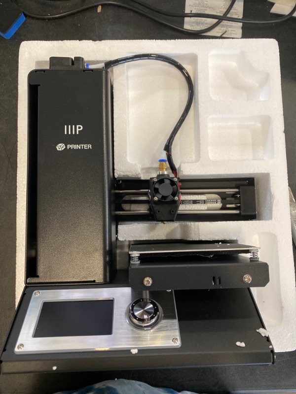 Photo 2 of Monoprice 121711 Select Mini 3D Printer V2 - Black With Heated (120 x 120 x 120 mm) Build Plate, Fully Assembled + Free Sample PLA Filament And MicroSD Card Preloaded With Printable 3D Models