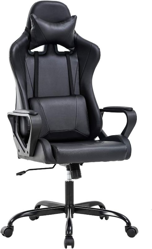 Photo 1 of Office Chair Gaming Chair Desk Chair Ergonomic Racing Style Executive Chair with Lumbar Support Adjustable Stool Swivel Rolling Computer Chair for Women,Man NEW 