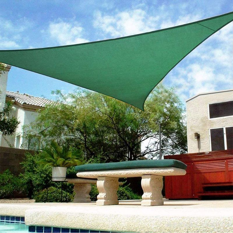 Photo 1 of Shade&Beyond Sun Shade Sail Triangle Canopy  Sail Shade Green Sun Shades for Patios (Unkown Lenght) 
