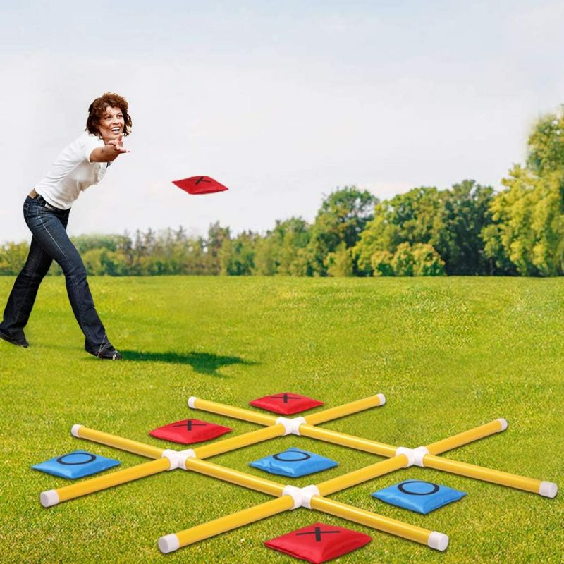Photo 2 of OTTARO Giant Tic Tac Toe Game Outdoor Indoor for Family, Outdoor Bean Bag Toss Game for Adults and Kids NEW 
