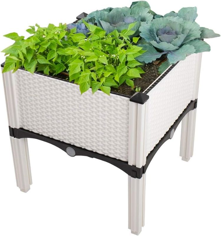 Photo 1 of Modern Home Raised Planter Kit - Stackable Modular Flower/Garden Bed Kit (White) NEW 