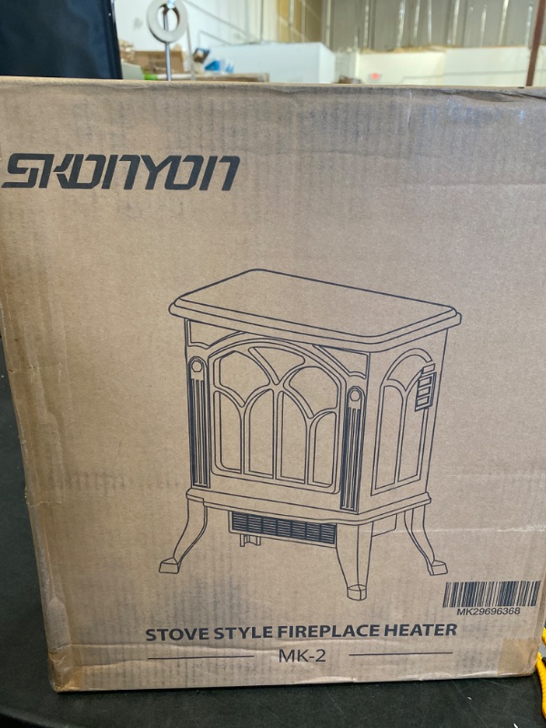 Photo 3 of SKONYON Infrared Quartz Electric Fireplace Stove Heater, Black NEW 