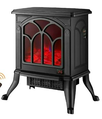 Photo 1 of SKONYON Infrared Quartz Electric Fireplace Stove Heater, Black NEW 