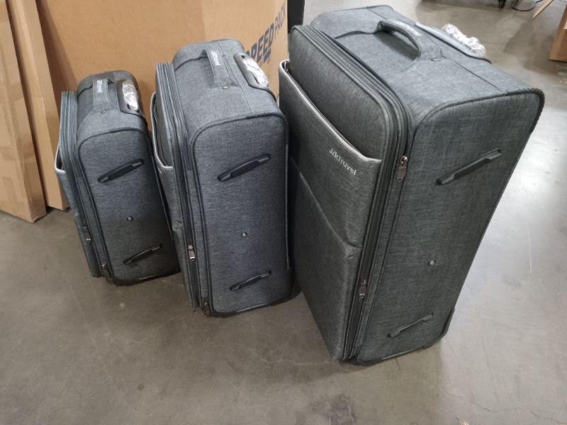 Photo 2 of 3 SETS OF LUGGAGE (20,24,28") GRAY NEW 