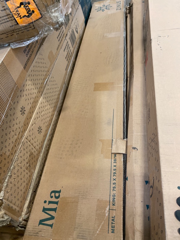 Photo 1 of ZINUS Mia Metal Platform Bed Frame with Headboard / Wood Slat Support / No Box Spring Needed / Easy Assembly, Queen NEW 
