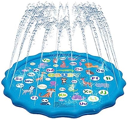 Photo 1 of Sprinkler & Splash Play Mat for Kids, Splash Pad for Wading and Learning, 60" Children Outdoor Water Sprinkler Toys –from A to Z Outdoor Swimming Pool for Babies Toddlers and Boys Girls NEW