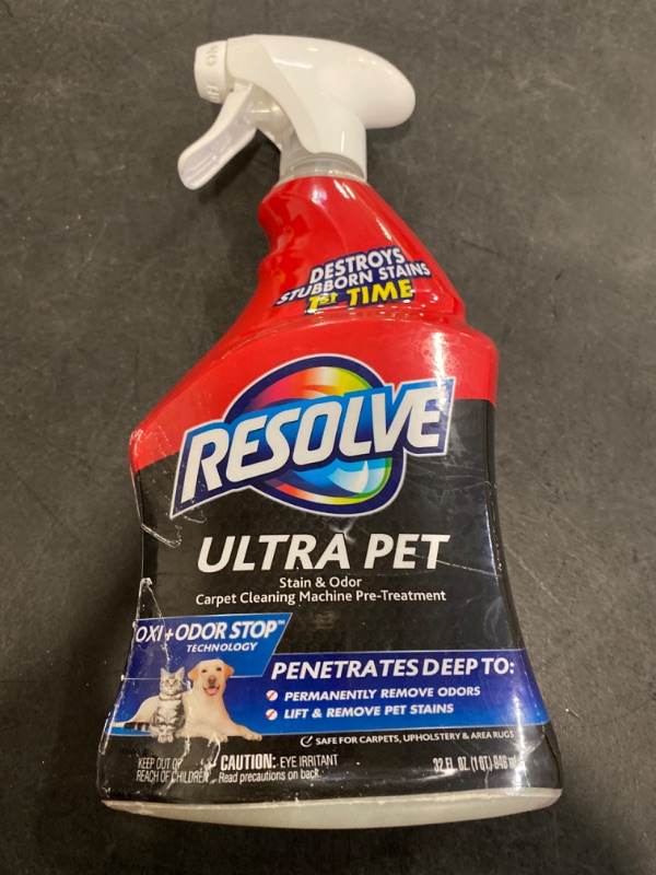 Photo 2 of Resolve Ultra Pet Stain & Odor Remover Spray, 32oz 32 Ounce (Pack of 1) Stain Remover NEW 