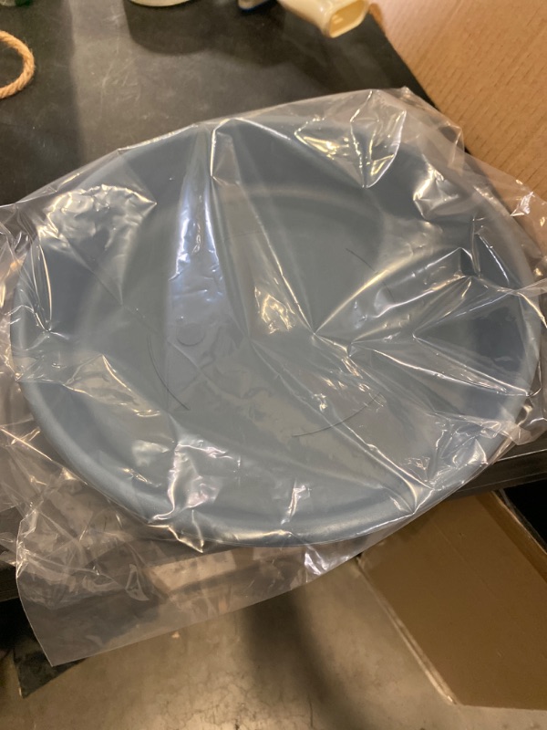 Photo 2 of The HC Companies 10 Inch Round Plastic Classic Plant Saucer - Indoor Outdoor Plant Trays for Pots - 10.75"x10.75"x1.75" Slate Blue Slate Blue 10" NEW 
