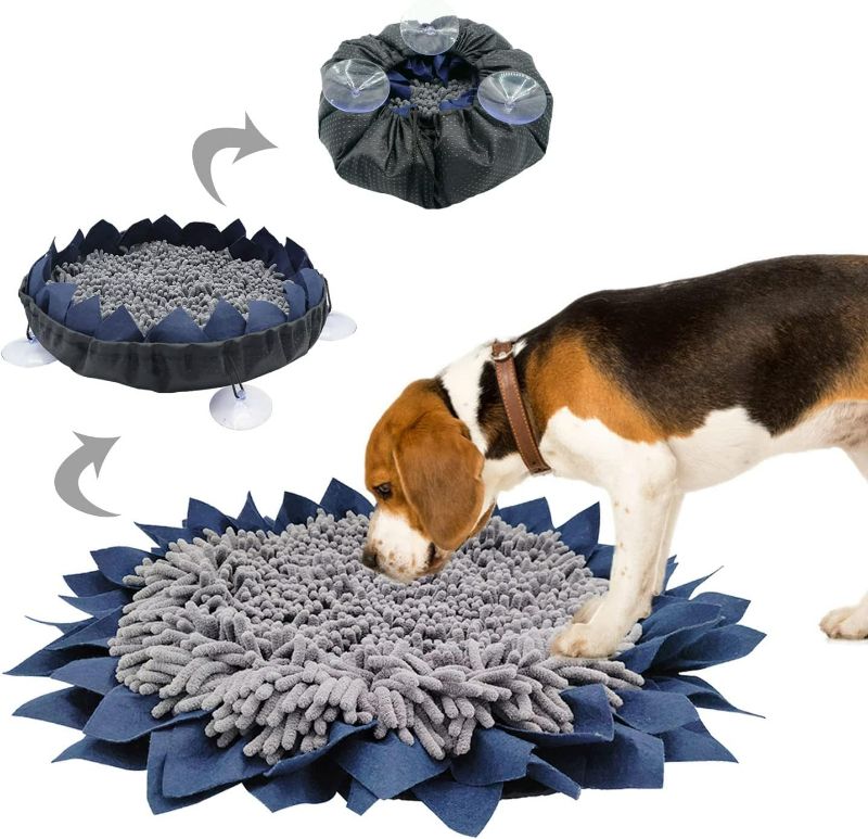 Photo 1 of Snuffle Mat for Large Dogs Adjustable sniff mat with Suction Cups?27" x 27" Dog Nosework Feed mat facilitates Stress Relief and Slow Feeding , Encouraging Natural Foraging Techniques NEW