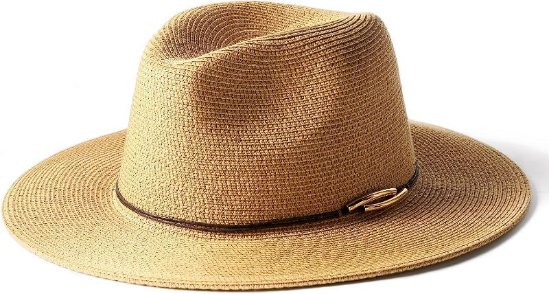 Photo 1 of FURTALK Panama Hat Sun Hats for Women Men Wide Brim Fedora Straw Beach Hat UV UPF 50 NEW 
