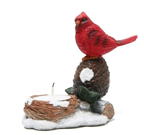 Photo 1 of HADAO CARDINAL TEALIGHT Decor Red Bird Decoration NEW 