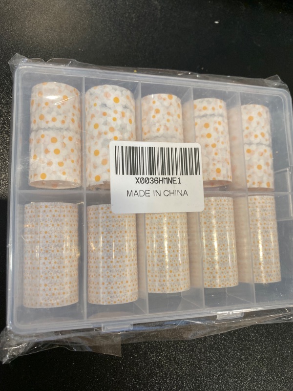 Photo 4 of Daisy Flowers Nail Foil Transfer Stickers 10 Rolls White Daisy Nail Art Decals, DIY Manicure Tips, LOUMIR 16 ROLLS WASHI MAKING TAPE CUTE WASHI TAPE NEW 
